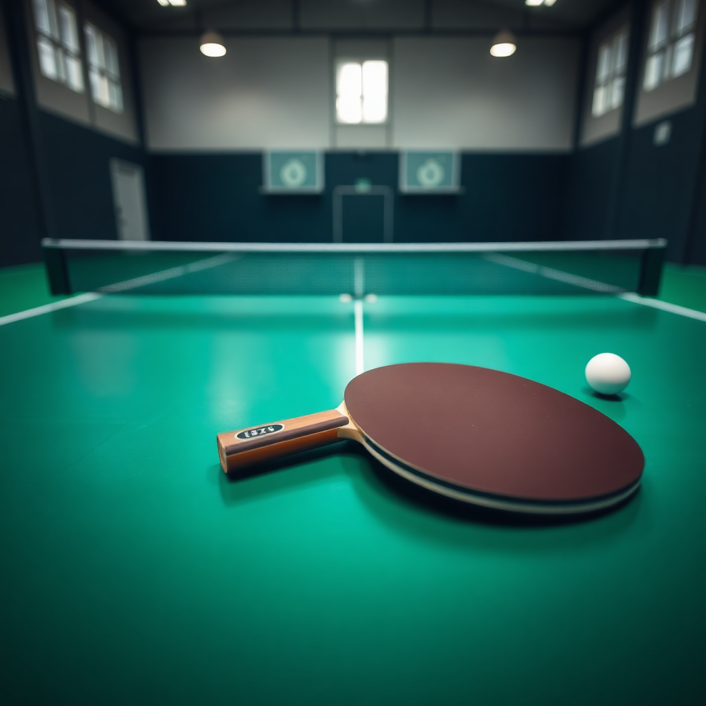 Tênis de mesa: como adaptar espaço para tênis de mesa — cena realista de tênis de mesa