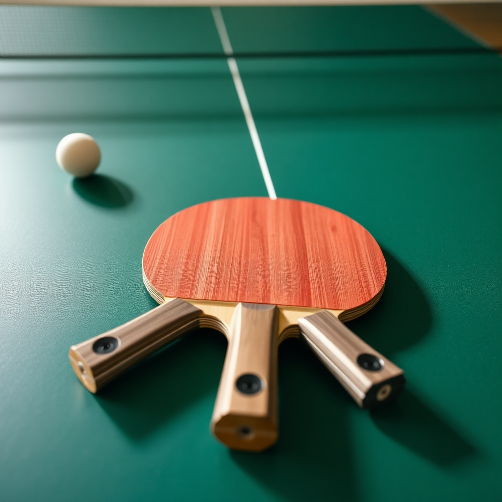 Tênis de mesa: saque rápido pingue-pongue — cena realista de tênis de mesa
