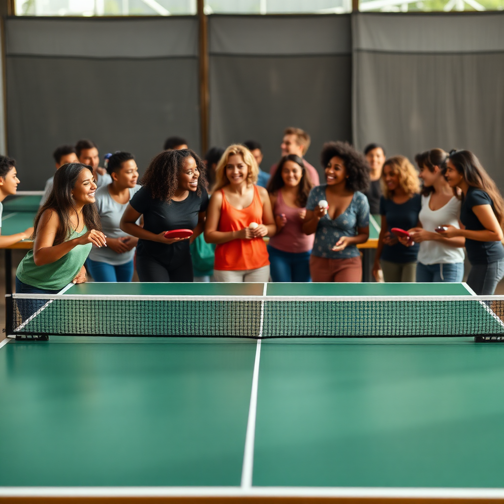 Tênis de mesa: como criar um clube de tênis de mesa — cena realista de tênis de mesa