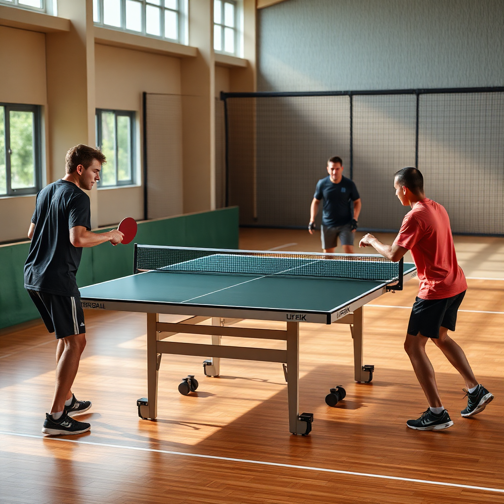 Tênis de mesa: como evitar lesões no tênis de mesa — cena realista de tênis de mesa