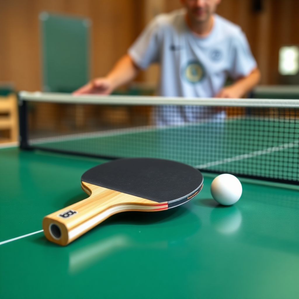 Tênis de mesa: saque lateral tênis de mesa — cena realista de tênis de mesa
