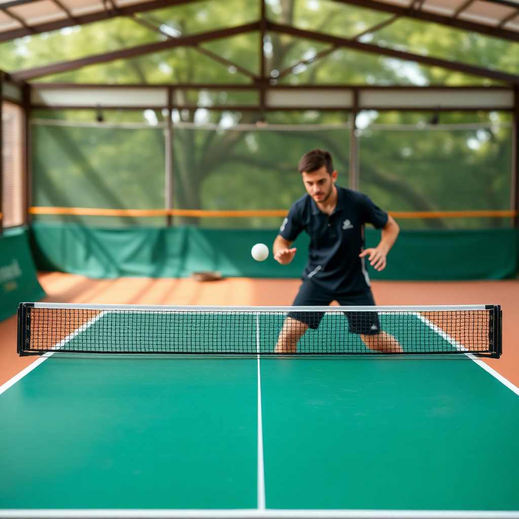 Tênis de mesa: coordenação motora tênis de mesa — cena realista de tênis de mesa