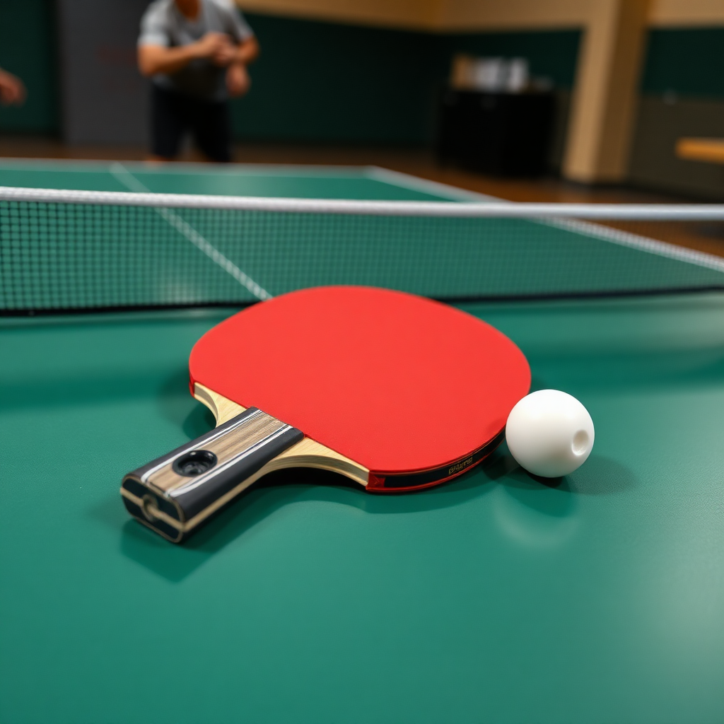 Tênis de mesa: efeitos no tênis de mesa — cena realista de tênis de mesa