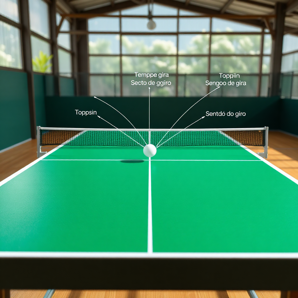 Tênis de mesa: efeitos no tênis de mesa — cena realista de tênis de mesa