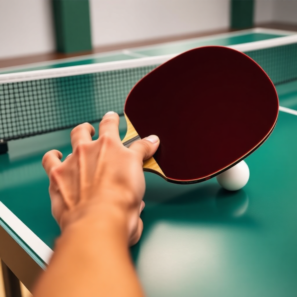 Tênis de mesa: efeitos no tênis de mesa — cena realista de tênis de mesa