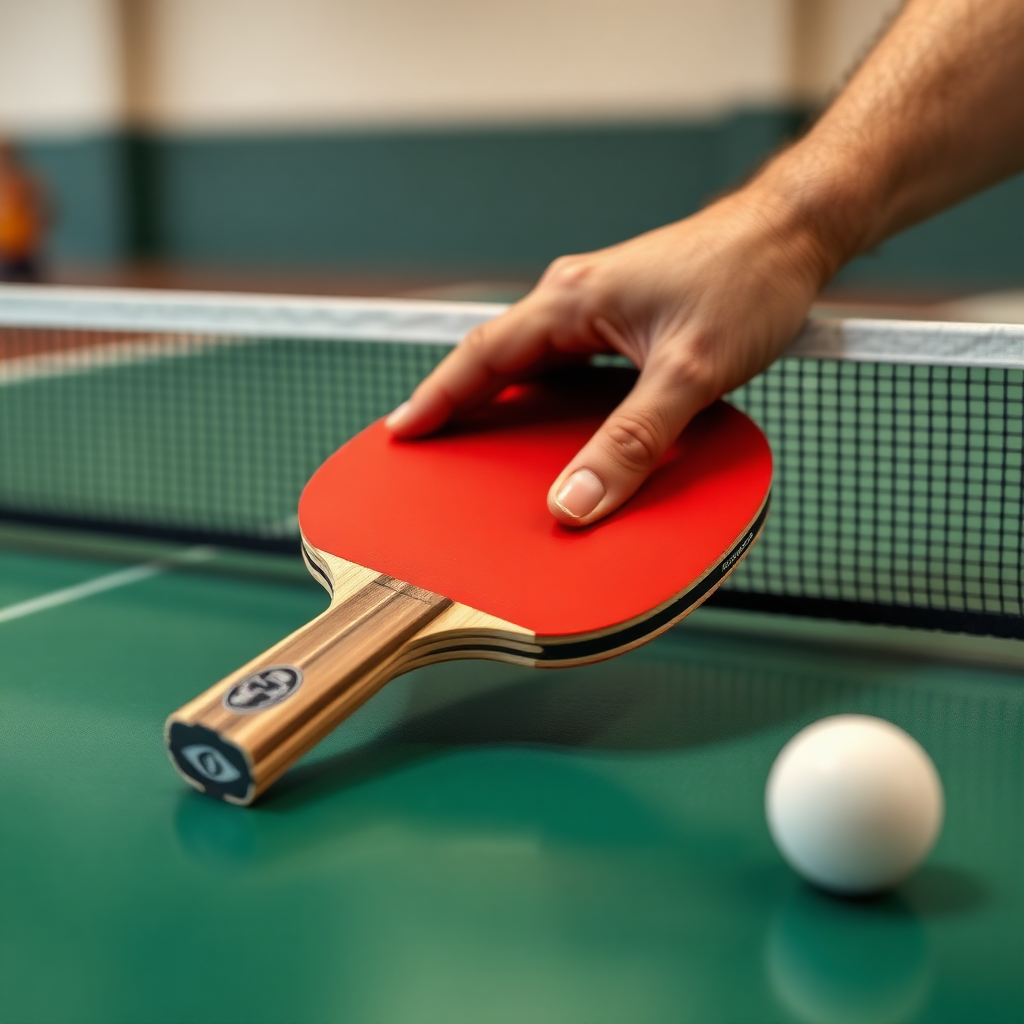 Tênis de mesa: empunhadura caneta tênis de mesa — cena realista de tênis de mesa