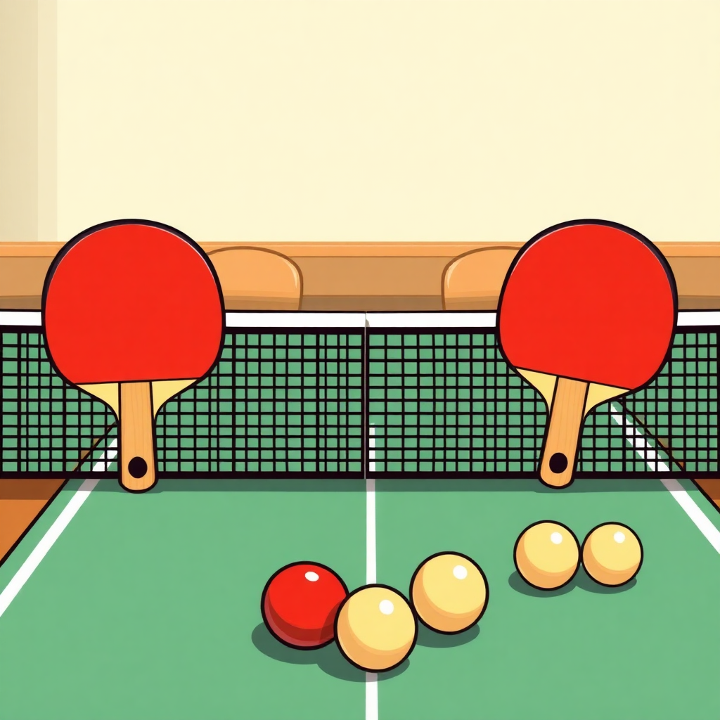 Estratégias de Jogo no Tênis de Mesa: Guia Completo para Competição 3 Tênis de mesa: estratégias de jogo no tênis de mesa — equipamentos (cartoon)