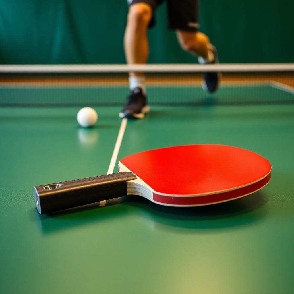 Tênis de mesa: footwork tênis de mesa — cena realista de tênis de mesa