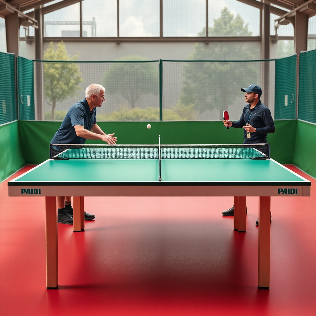Guia Completo de Arbitragem no Tênis de Mesa: Funções, Sinais e Procedimentos 3 Tênis de mesa: arbitragem no tênis de mesa — cena realista de tênis de mesa
