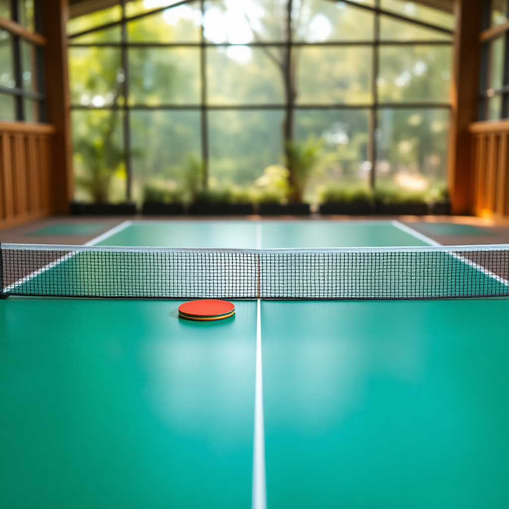 Tênis de mesa: tipos de saques no tênis de mesa — cena realista de tênis de mesa