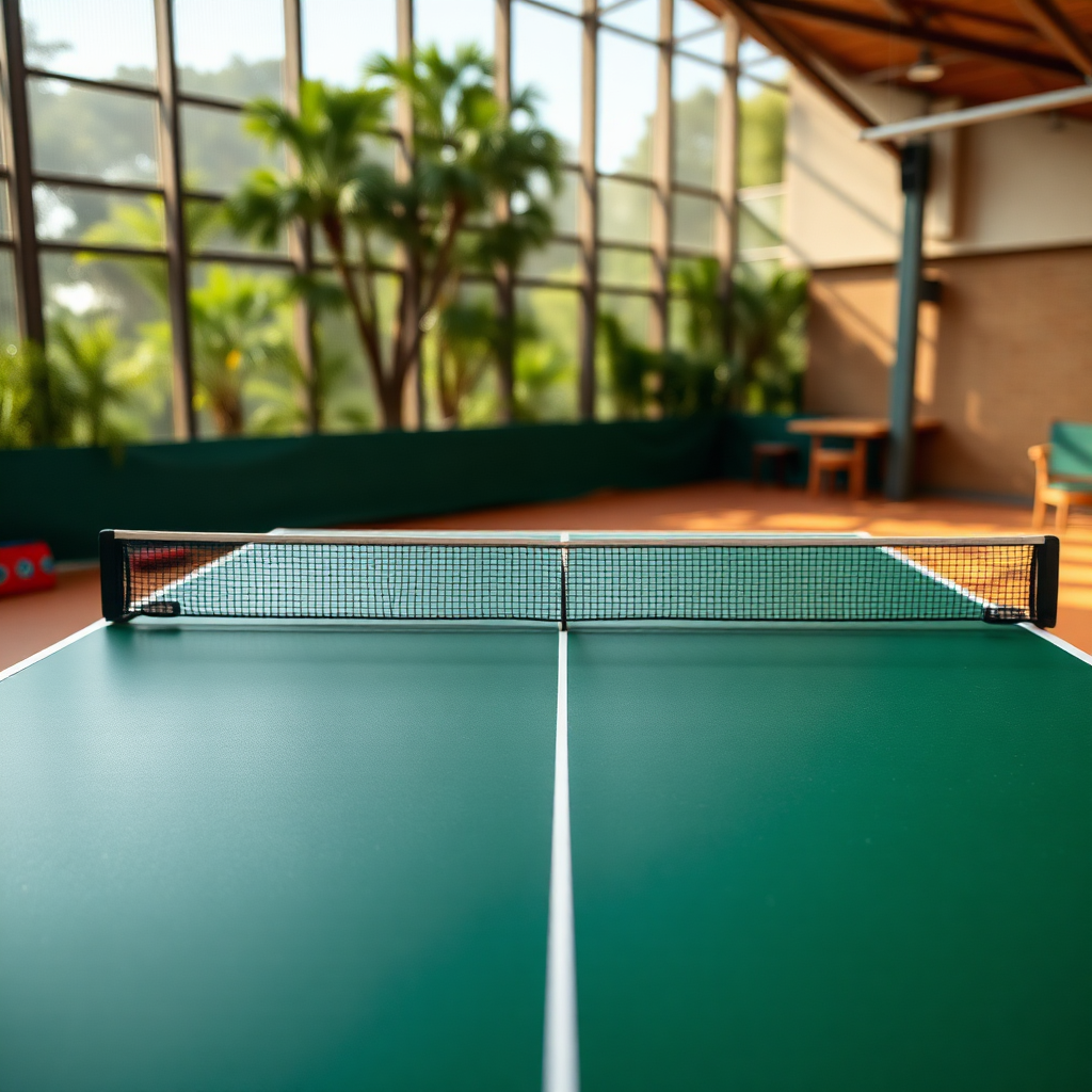 Tênis de mesa: tipos de saques no tênis de mesa — cena realista de tênis de mesa