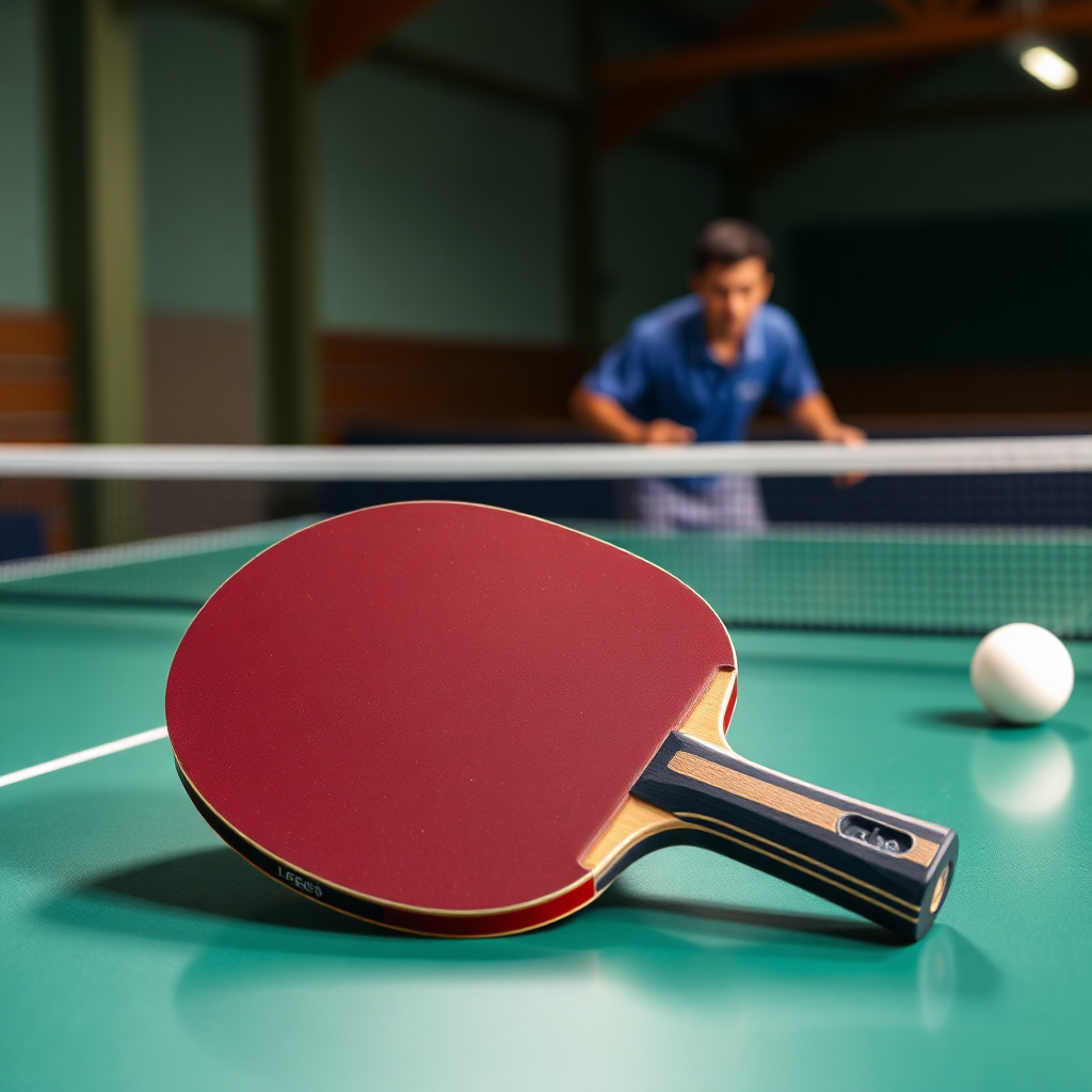 Tênis de mesa: identificar pontos fracos adversário tênis de mesa — cena realista de tênis de mesa