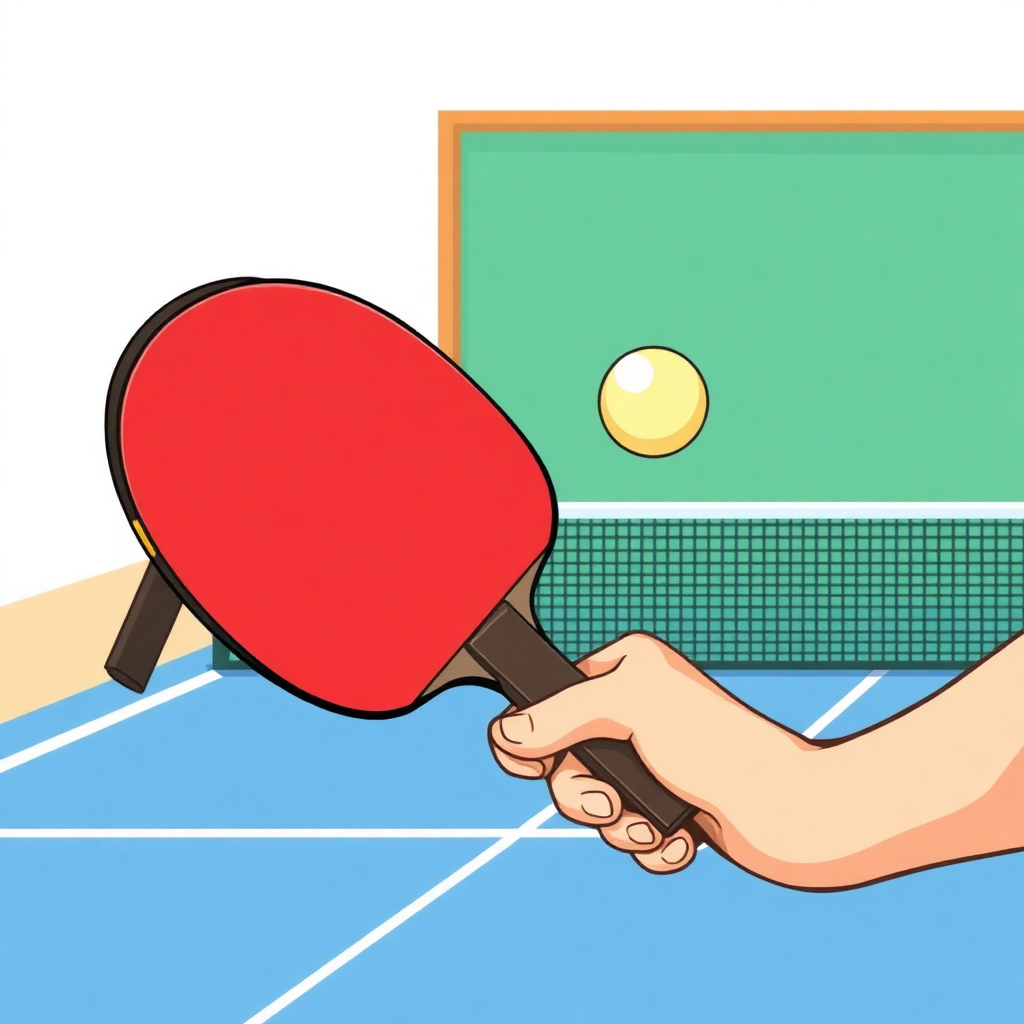 Materiais do Tênis de Mesa: Guia Completo de Equipamentos e Suas Funções 2 Tênis de mesa: materiais do tênis de mesa — cena de prática (cartoon)