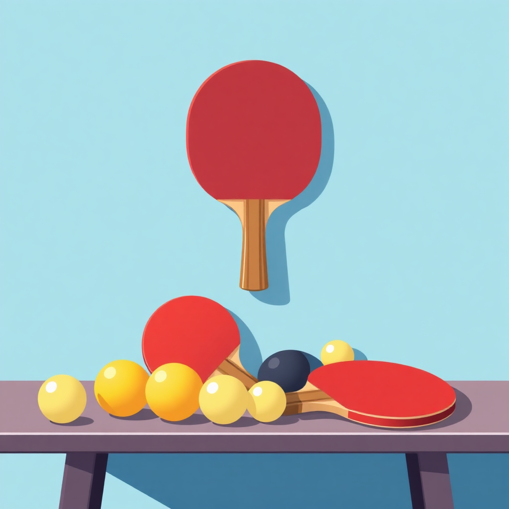 Materiais do Tênis de Mesa: Guia Completo de Equipamentos e Suas Funções 3 Tênis de mesa: materiais do tênis de mesa — equipamentos (cartoon)