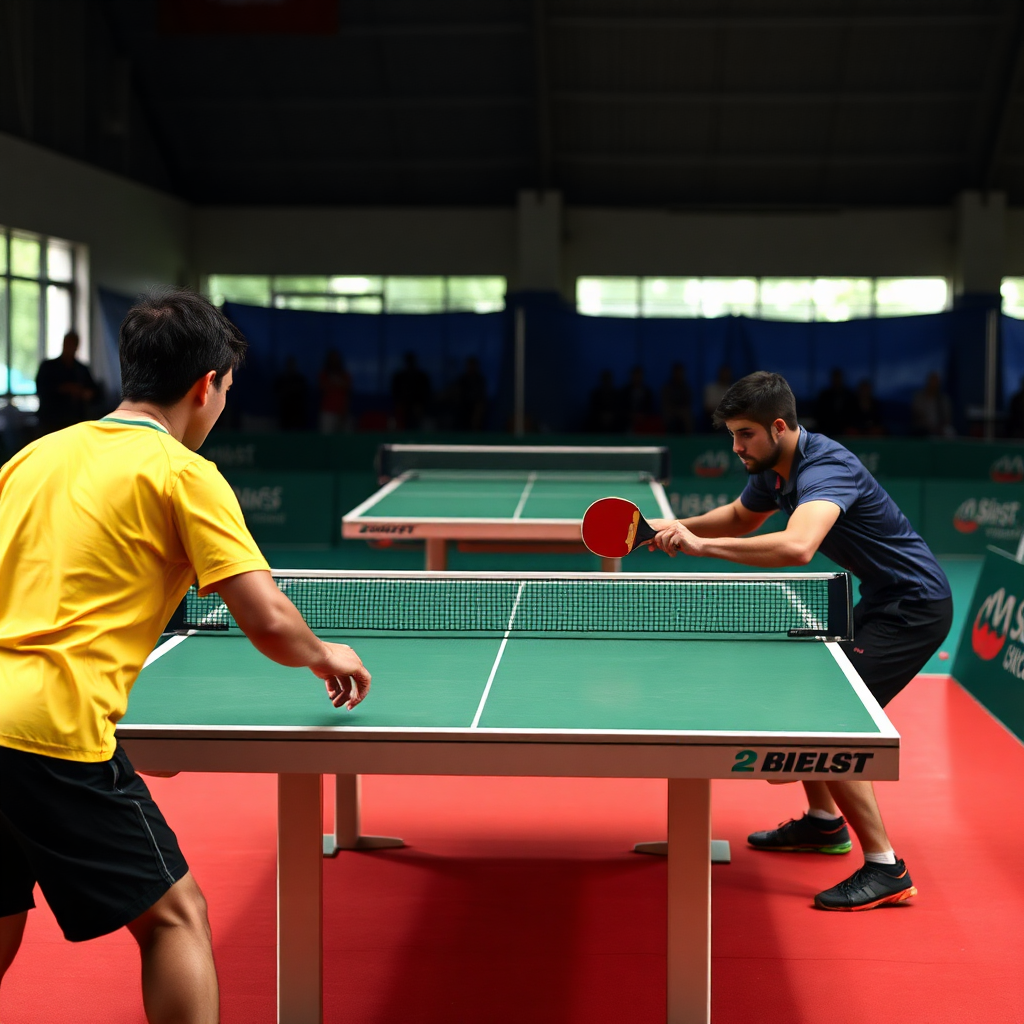 Tênis de mesa: táticas avançadas de tênis de mesa — cena realista de tênis de mesa