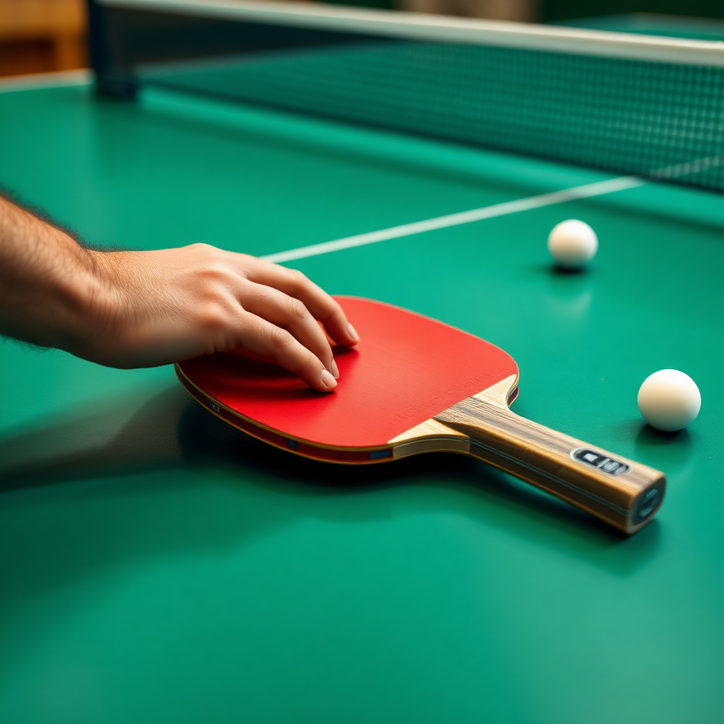 Tênis de mesa: táticas defensivas no tênis de mesa — cena realista de tênis de mesa