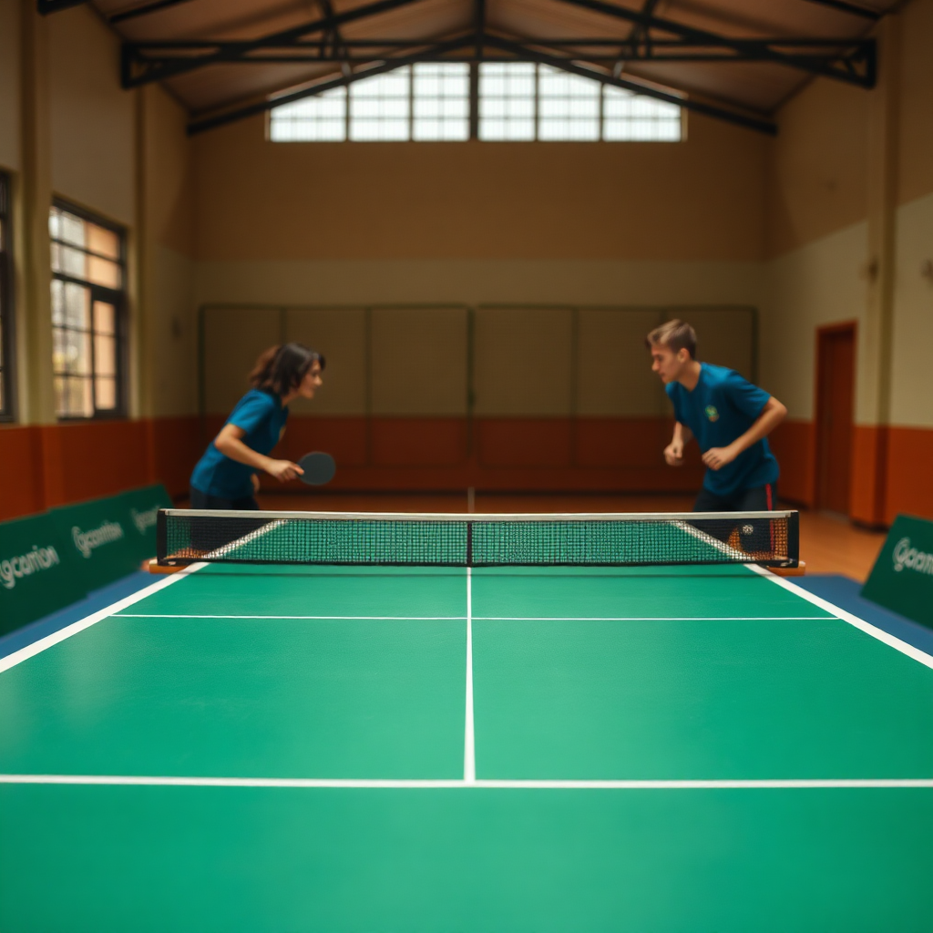 Tênis de mesa: técnicas para iniciantes no tênis de mesa — cena realista de tênis de mesa