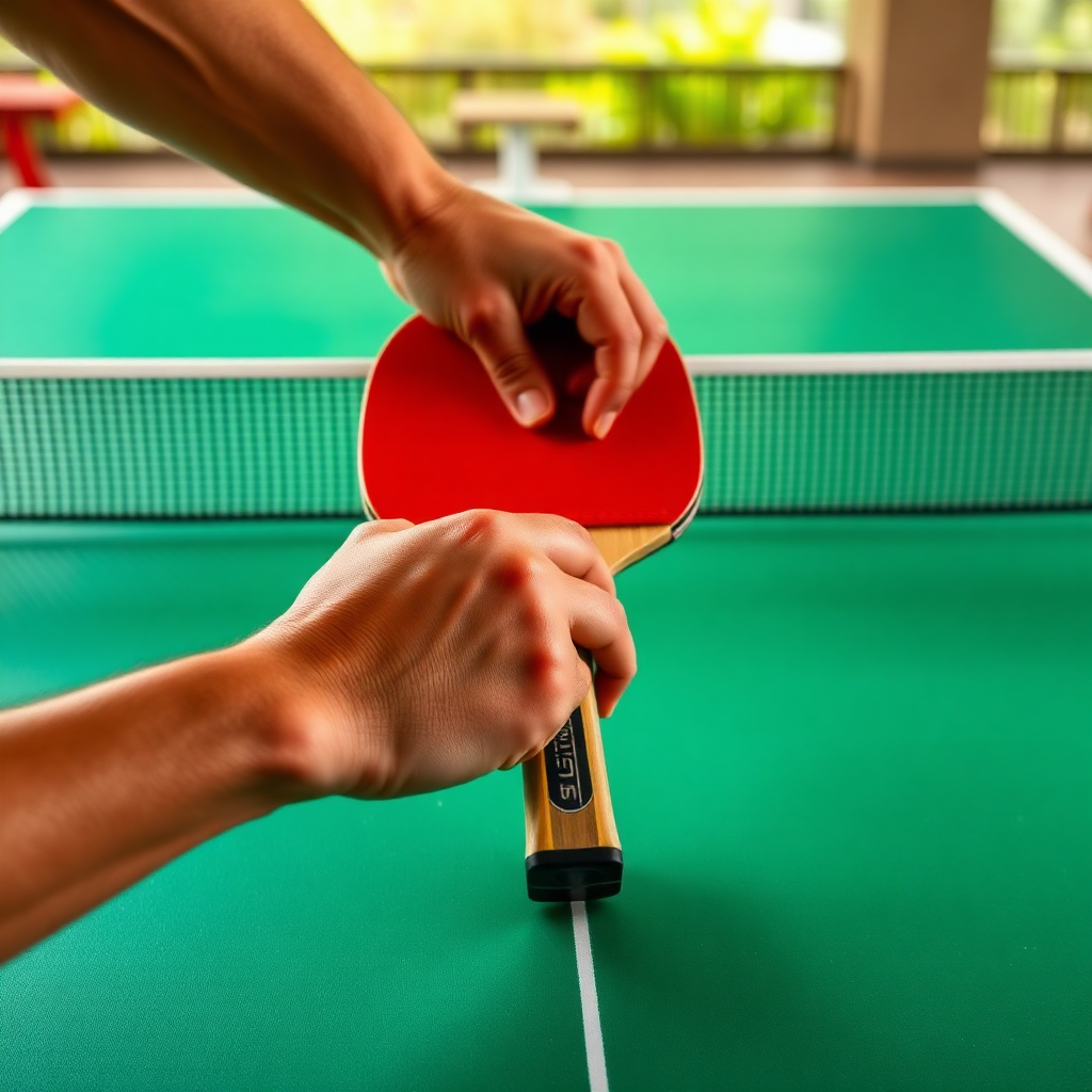 Tênis de mesa: técnicas para iniciantes no tênis de mesa — cena realista de tênis de mesa