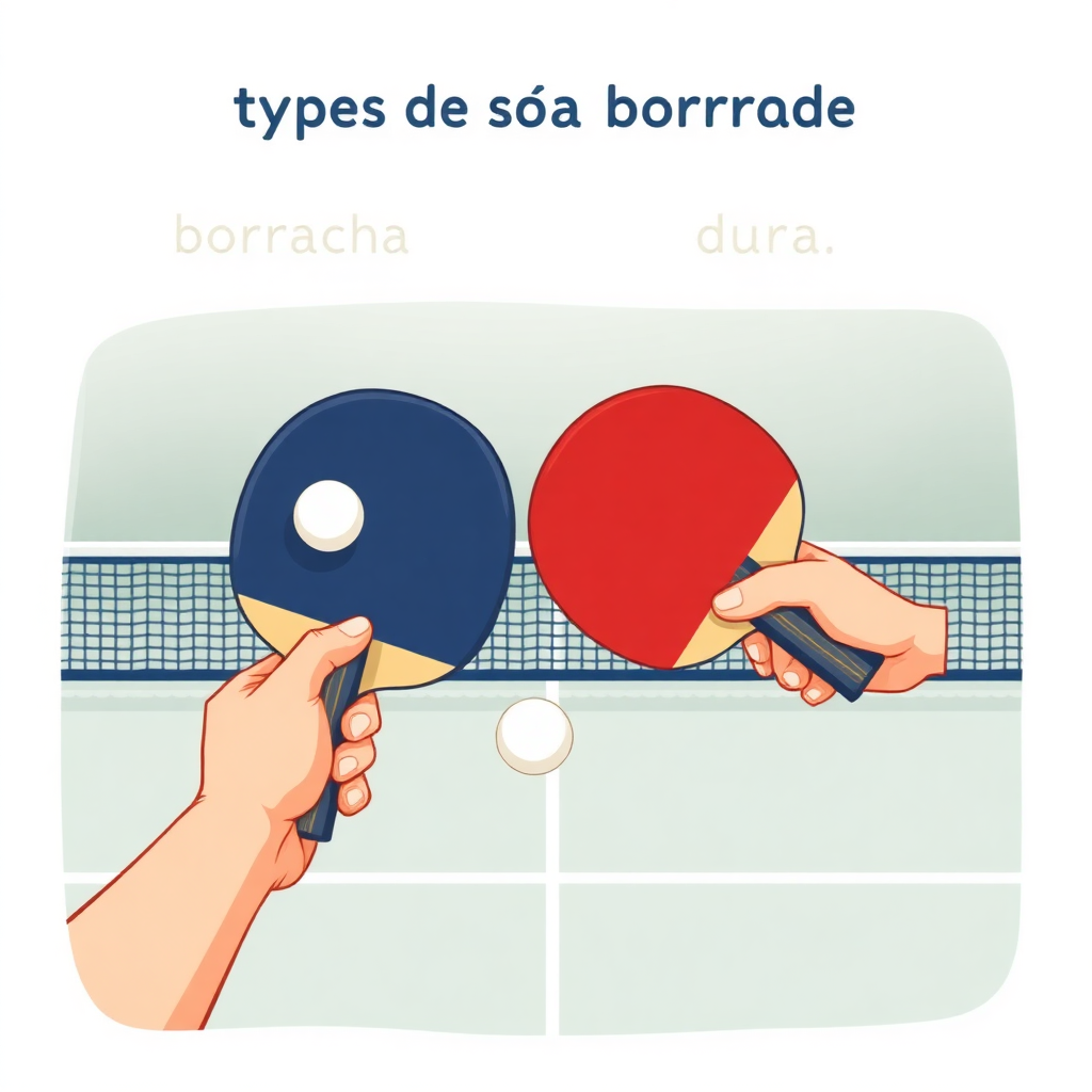 Tipos de Borracha para Tênis de Mesa: Características e Como Escolher 2 Tênis de mesa: tipos de borracha para tênis de mesa — cena de prática (cartoon)