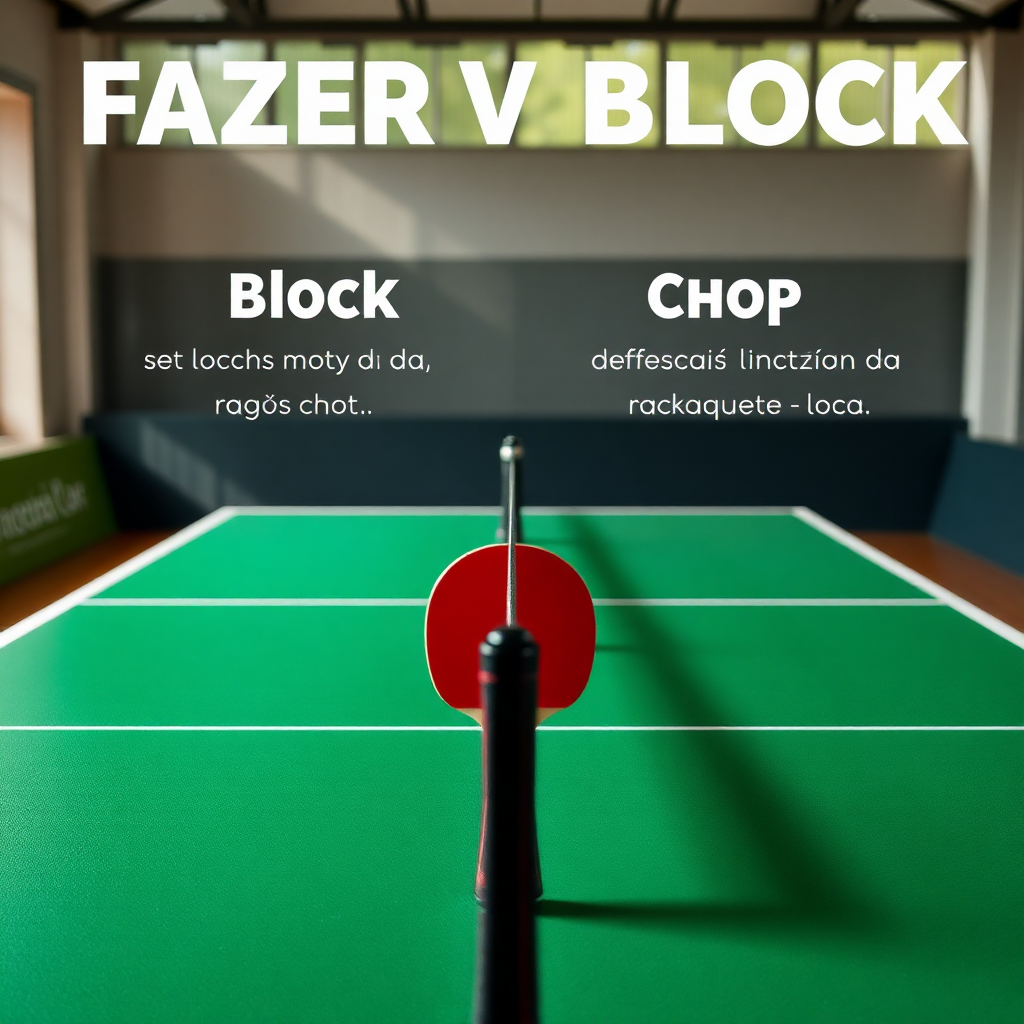 Tênis de mesa: como fazer block no tênis de mesa — cena realista de tênis de mesa