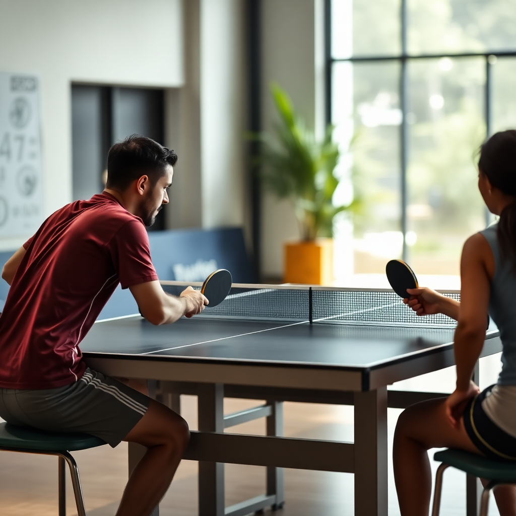 Tênis de mesa: atitudes antidesportivas tênis de mesa — cena realista de tênis de mesa