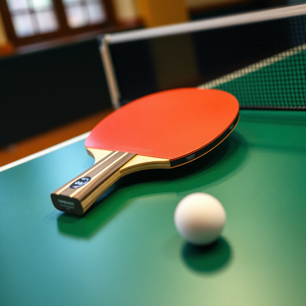 Tênis de mesa: regras oficiais das competições de tênis de mesa — cena realista de tênis de mesa