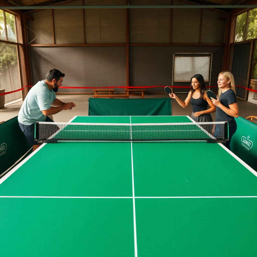 Guia Completo das Regras Alternativas e Curiosidades do Tênis de Mesa 2 Tênis de mesa: regras alternativas do tênis de mesa — cena realista de tênis de mesa