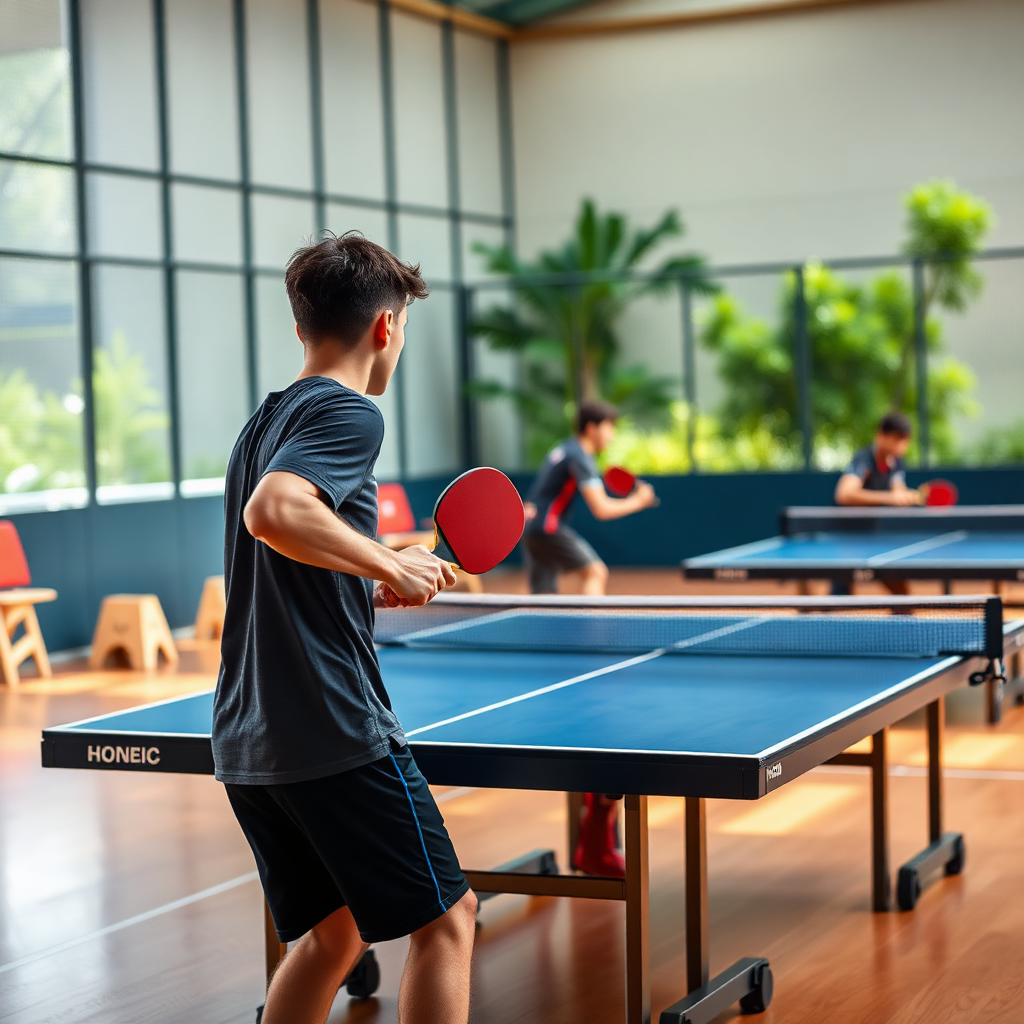 Tênis de mesa: tênis de mesa para iniciantes — cena realista de tênis de mesa