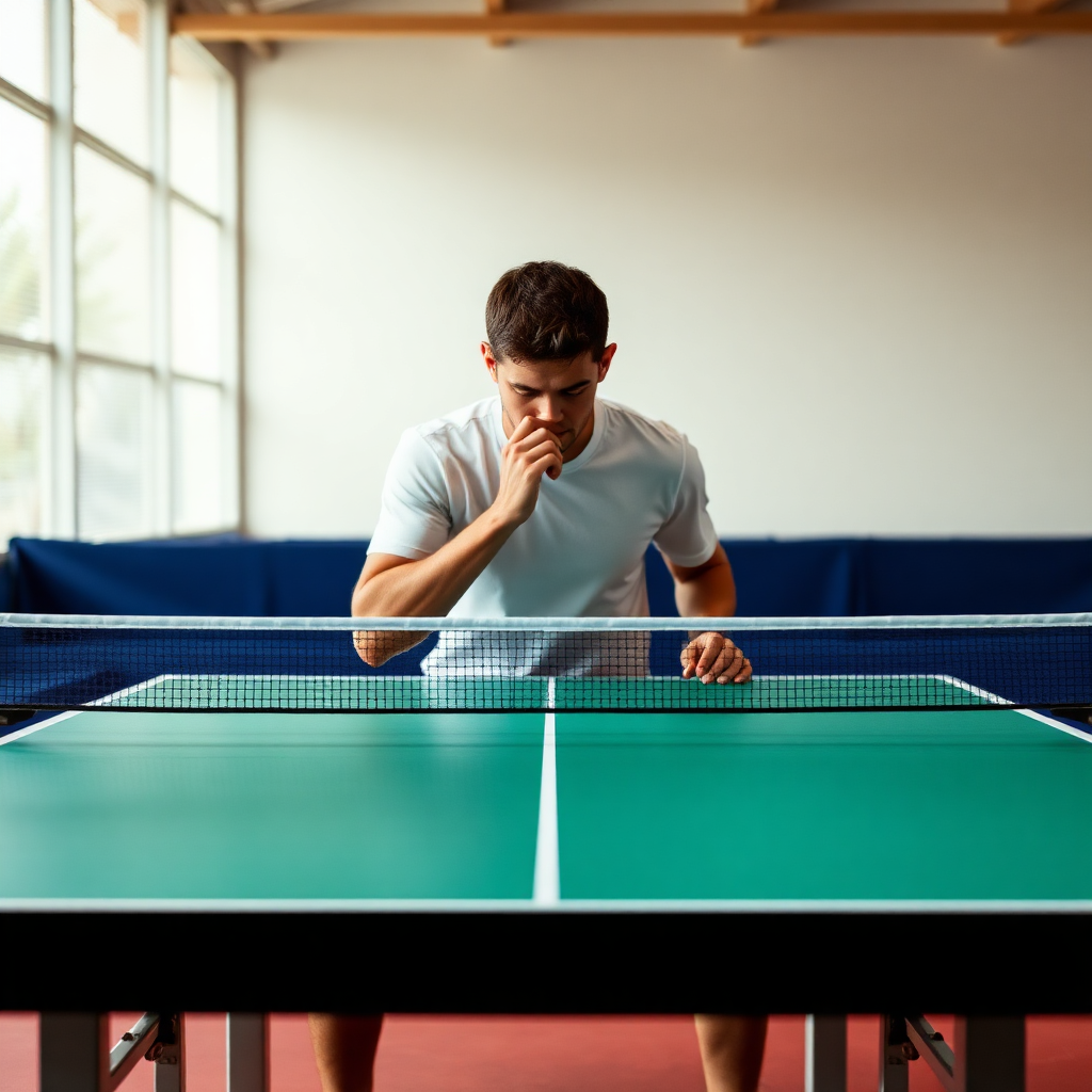Tênis de mesa: lidar com pressão tênis de mesa — cena realista de tênis de mesa