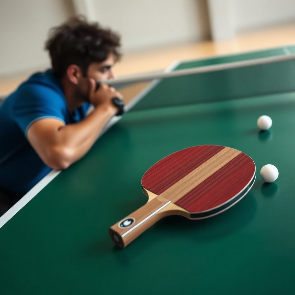 Tênis de mesa: lidar com pressão tênis de mesa — cena realista de tênis de mesa