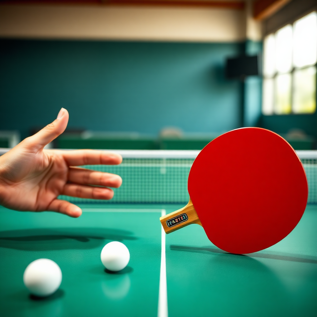 Tênis de mesa: fair play em competições de tênis de mesa — cena realista de tênis de mesa