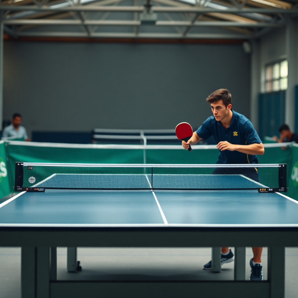 Tênis de mesa: sistema de pontuação do tênis de mesa — cena realista de tênis de mesa