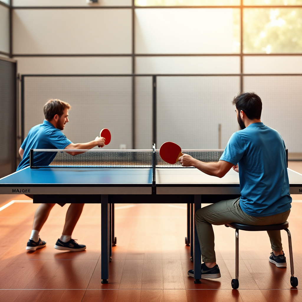 Como funciona o sistema de pontuação no tênis de mesa moderno 3 Tênis de mesa: sistema de pontuação do tênis de mesa — cena realista de tênis de mesa